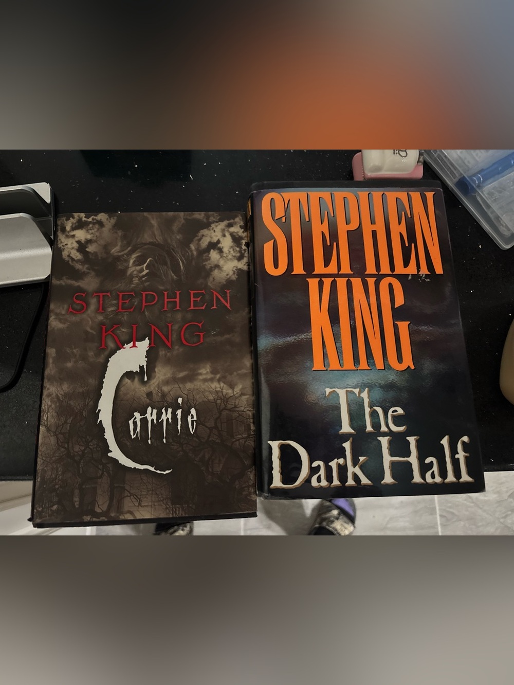 Carrie & The Dark Half Hardcover Book Set - Black & Orange